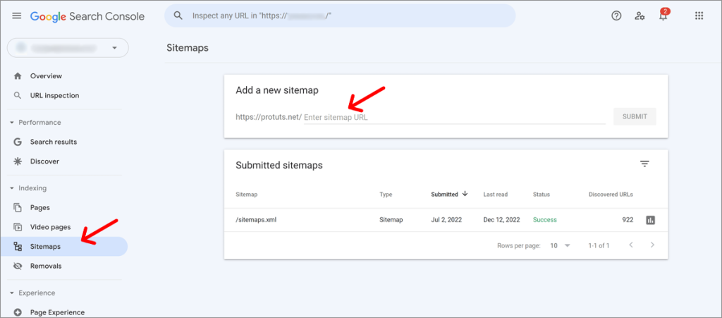 Add a Sitemap to Google Search Console