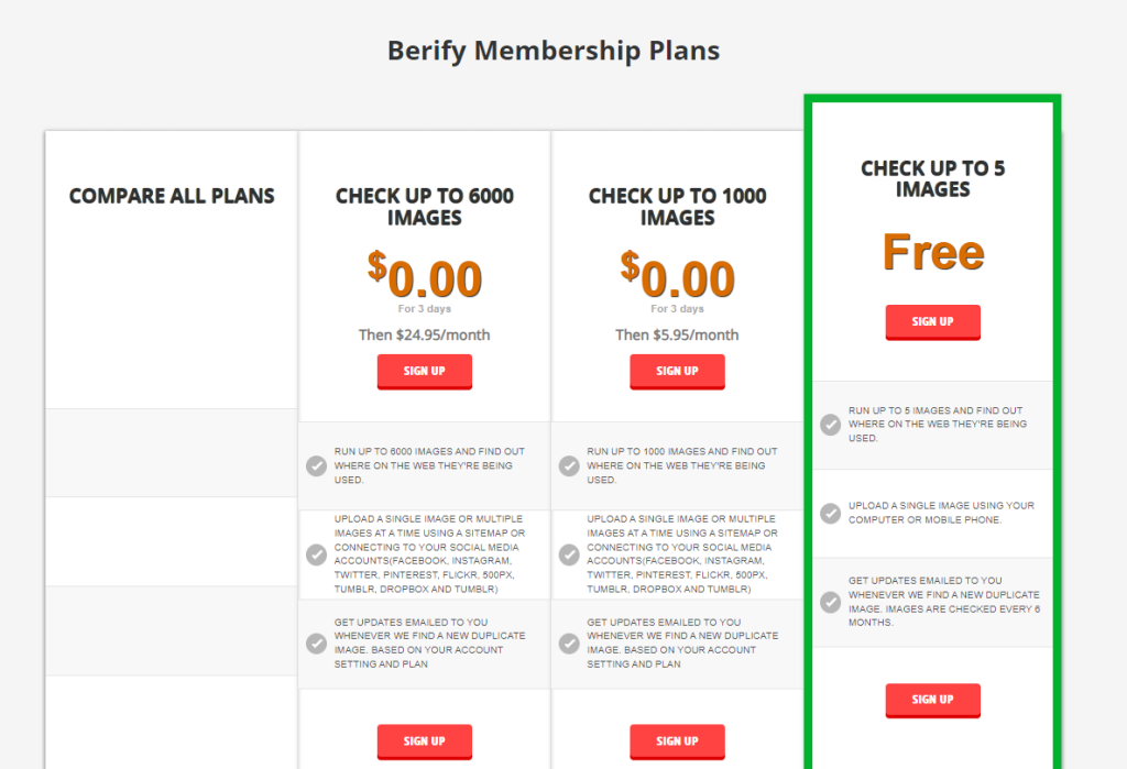 Berify Membership Plan