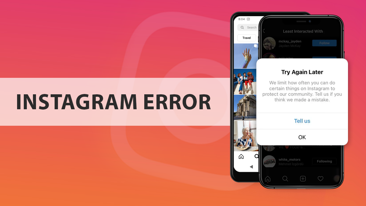 Try Again Later Error on Instagram