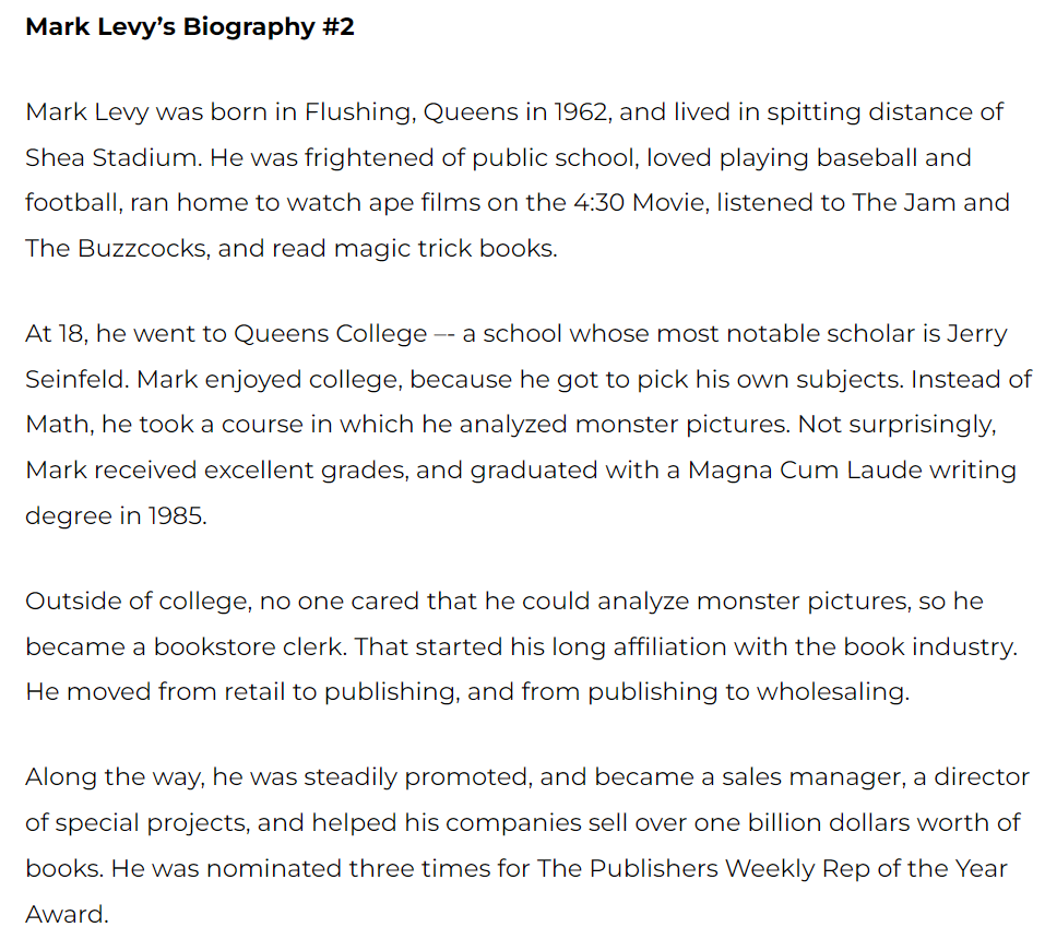 mark levy bio