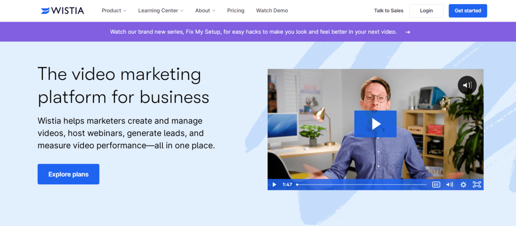 Wistia Video Marketing Platform